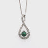 Diamond Round Birthstone Pendant