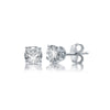 Lab Grown Diamond Solitaire Earrings  0.50ct.tw. Round 14K White Gold