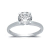 Lab Grown Diamond Solitaire Ring 0.50ct round 14K White Gold
