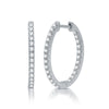 Lab Grown Diamond  Hoop Earrings 0.50ct.tw.14K White Gold