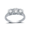 Lab Grown Diamond Three Stone Ring 1.00ct.tw. Round 14K White Gold