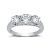 Lab Grown Diamond Three Stone Ring 1.00ct.tw. Round 14K White Gold