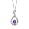 Diamond Round Birthstone Pendant