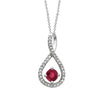 Diamond Round Birthstone Pendant