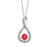 Diamond Round Birthstone Pendant